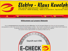Tablet Screenshot of elektro-keweloh.de